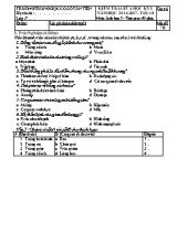 Đề kiểm tra giữa học kì I Sinh học 7 - Mã đề 7II - Năm học 2016-2017 - Trường THCS Tân Tiến
